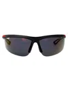 Prada Linea Rossa Matte Black Injectate Sunglasses In Black