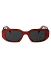 Prada Womens Orange Pr 17ws Rectangular-frame Acetate Sunglasses