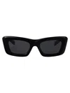 Prada Black Acetate Sunglasses In Black