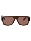 Prada Transparent Brown Acetate Sunglasses In Brown