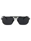 Prada Rectangular Men's Sunglasses, Pr 58ys In Black