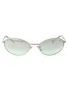 Prada Silver Steel Sunglasses In Silver