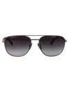 Prada Linea Rossa Gunmetal Steel Sunglasses In Gray