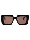 Prada Tortoiseshell-effect Square Sunglasses In Black