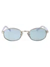 Prada Argento Steel Sunglasses In Blue