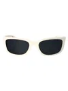 Prada Symbole Wraparound-frame Sunglasses In 1425s0 Talc