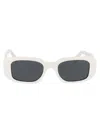 Prada Womens White Pr 17ws Rectangular-frame Acetate Sunglasses In 1425s0 Talc