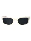 Prada Symbole Wraparound-frame Sunglasses In 1425s0 Talc