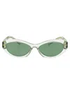 Prada Sunglasses In 14r20e Transparent Mint