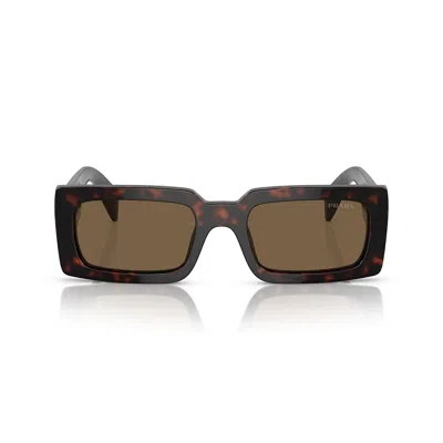 Prada Woman Sunglass Pr A07s In Dark Brown Polarized