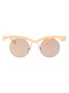Prada Morph Round-frame Sunglasses In 18q4i2 Peach