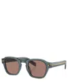 Prada Sunglasses With Iconic Metal Plaque In Crl