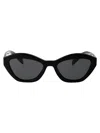 Prada Curved Cat-eye Frame Sunglasses In Black