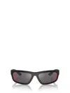 Prada Linea Rossa 59mm Rectangular Sunglasses In Black