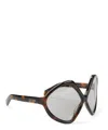 Prada Polygon-shaped Acetate Sunglasses In Brown