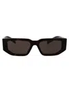 Prada Tortoise Acetate Sunglasses In Black