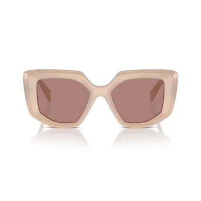 Prada Sunglasses In Cipria/marrone Chiaro