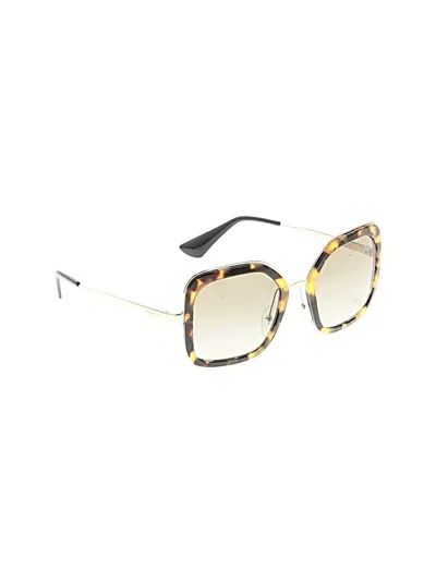 Pre-owned Prada Sunglasses In Gold