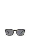 Prada Linea Rossa 01ts Rectangle Polarized Sunglasses In Havana Rubber