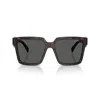 Prada Oversized Geometric Eyewear With Dark Grey Lenses In Brown
