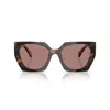 Prada Square-frame Sunglasses In Marrone/marrone