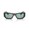 Prada 53mm Pillow Sunglasses In Marrone/verde