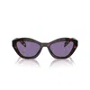 Prada Womens Brown Pr A02s Butterfly-frame Acetate Sunglasses In Marrone/viola