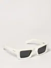Prada Logo-lettering Rectangle-frame Glasses In White