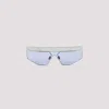 Prada Silver Metallic Geometric Lens Runway Sunglasses