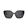 Prada Womens Black Pr 24xs Rectangle-frame Sunglasses In Nero/grigio