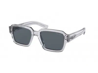 Pre-owned Prada Sunglasses Pr 02zs U430a9 Transparent Gray Blue Woman
