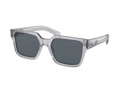 Pre-owned Prada Sunglasses Pr 03zs U430a9 Transparent Gray Blue Man