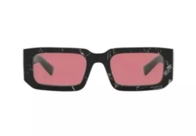 Pre-owned Prada Sunglasses Pr 06ys 05w 06o Abstract Black/white/red Men Women.