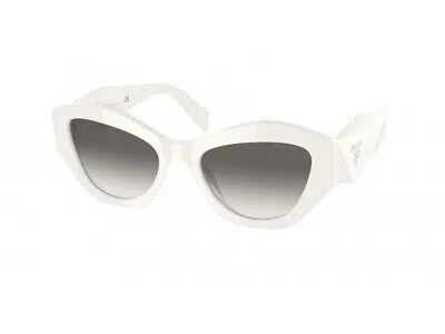 Pre-owned Prada Sunglasses Pr 07ys 142130 White Grey Woman