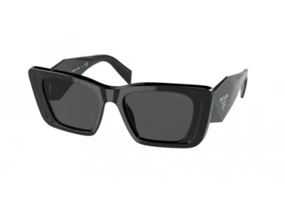 Pre-owned Prada Sunglasses Pr 08ys 1ab5s0 Black Dark Gray Woman