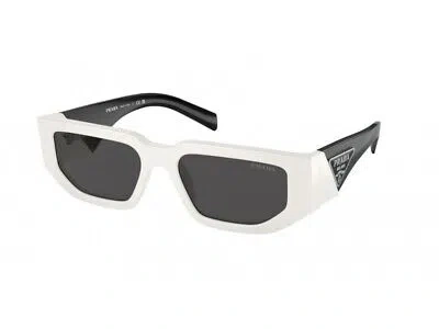 Pre-owned Prada Sunglasses Pr 09zs 1425s0 White Dark Gray Man