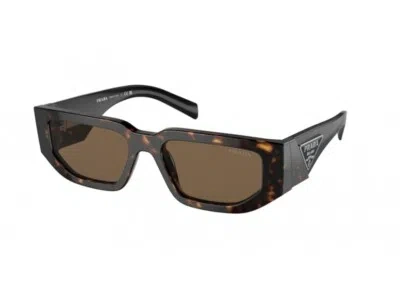 Pre-owned Prada Sunglasses Pr 09zs 2au06b Turtle Dark Brown Man