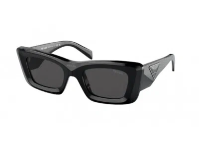 Pre-owned Prada Sunglasses Pr 13zs 1ab5s0 Black Dark Gray Woman