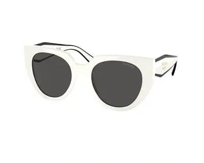 Pre-owned Prada Sunglasses Pr 14ws 1425s0 White Dark Gray Woman