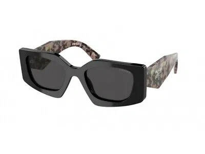 Pre-owned Prada Sunglasses Pr 15ys 1ab5s0 Black Grey Woman