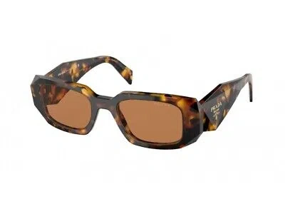 Pre-owned Prada Sunglasses Pr 17ws Vau2z1 Turtle Dark Brown Woman
