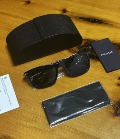 Pre-owned Prada Sunglasses Pr 18ys Polarized Designer Glasses Brand Msrp $465 In Black