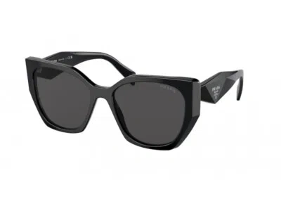 Pre-owned Prada Sunglasses Pr 19zs 1ab5s0 Black Dark Gray Woman