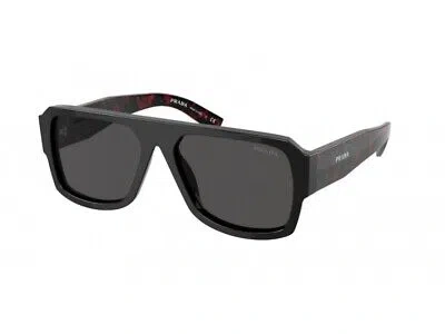 Pre-owned Prada Sunglasses Pr 22ys 1ab5s0 Black Grey Man