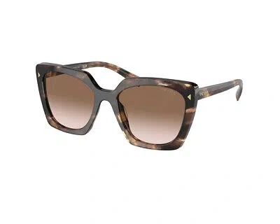 Pre-owned Prada Sunglasses Pr 23zs 07r0a6 Havana Brown Woman
