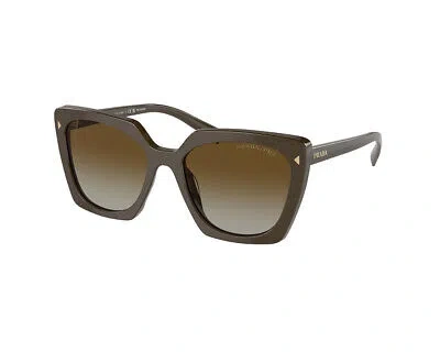 Pre-owned Prada Sunglasses Pr 23zs 11j6e1 Green Brown