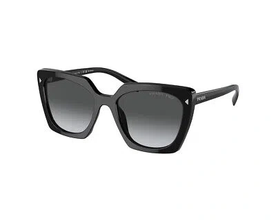 Pre-owned Prada Sunglasses Pr 23zs 1ab5w1 Black Grey In Gray