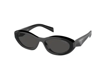 Pre-owned Prada Sunglasses Pr 26zs 16k08z Black Grey Woman In Gray