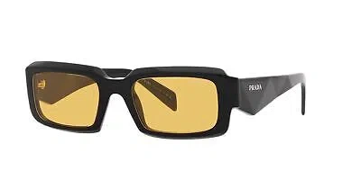 Pre-owned Prada Sunglasses Pr 27zs 16k70a Black Yellow Man