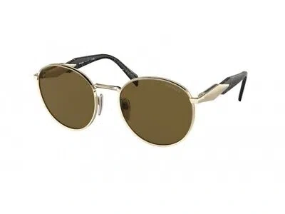 Pre-owned Prada Sunglasses Pr 56zs Zvn01t Light Gold Dark Brown Woman